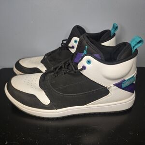 Nike Air Jordan Fadeaway Men's Size 9 Black/White/Court Purple